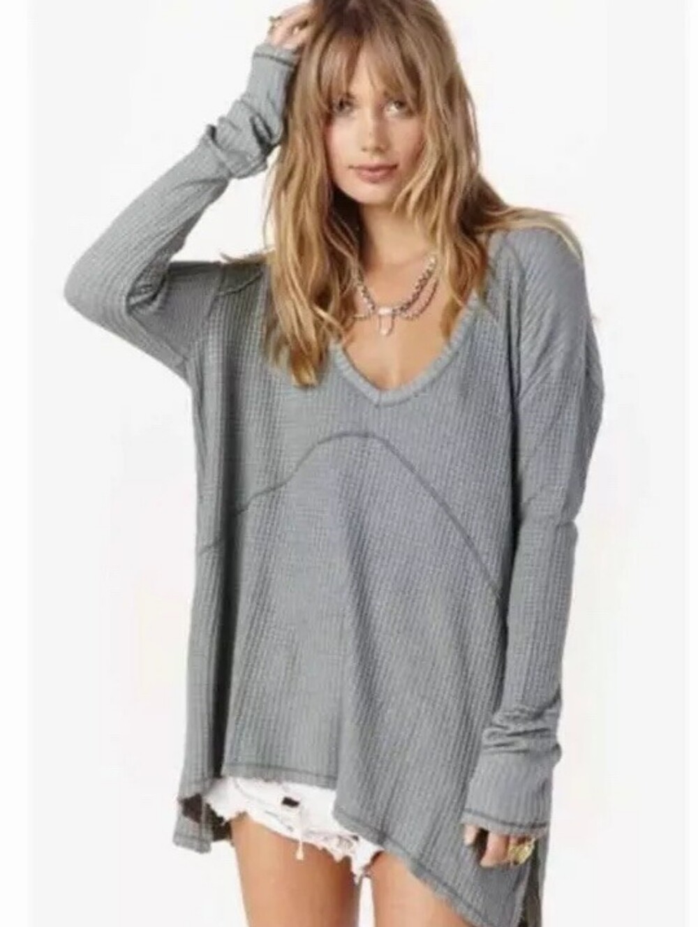 FREE PEOPLE Sunset Park Drippy Thermal Sweater - Size XS - NWOT